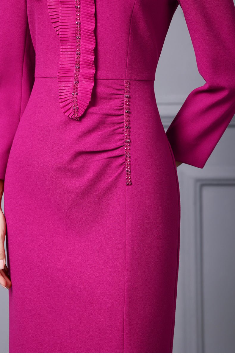 Zhili Spring Long Dress with a High-End Feel, Stylish for Important Occasions, Age-Reducing, High-End, Slim-Fit, Long-Sleeve Dress, New Model - Cozy & Co. Market