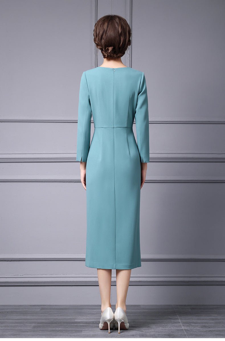 Zhili Spring Long Dress with a High-End Feel, Stylish for Important Occasions, Age-Reducing, High-End, Slim-Fit, Long-Sleeve Dress, New Model - Cozy & Co. Market