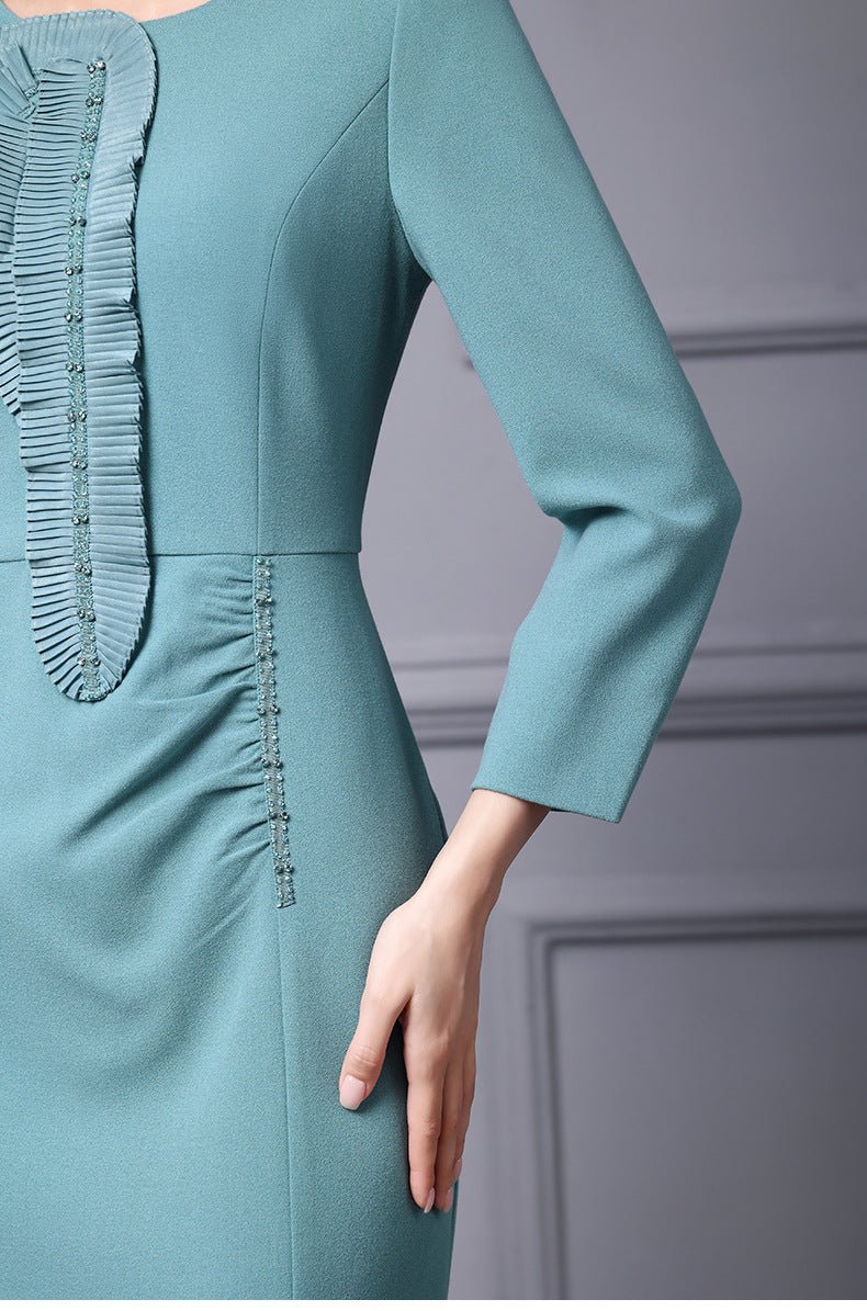 Zhili Spring Long Dress with a High-End Feel, Stylish for Important Occasions, Age-Reducing, High-End, Slim-Fit, Long-Sleeve Dress, New Model - Cozy & Co. Market