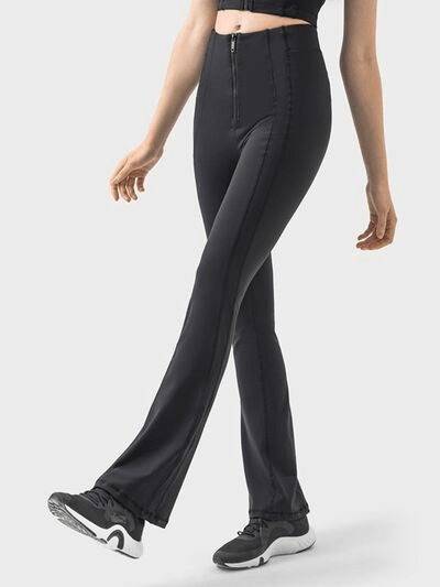 Zipper Detail High Waist Active Pants - Cozy & Co. Market